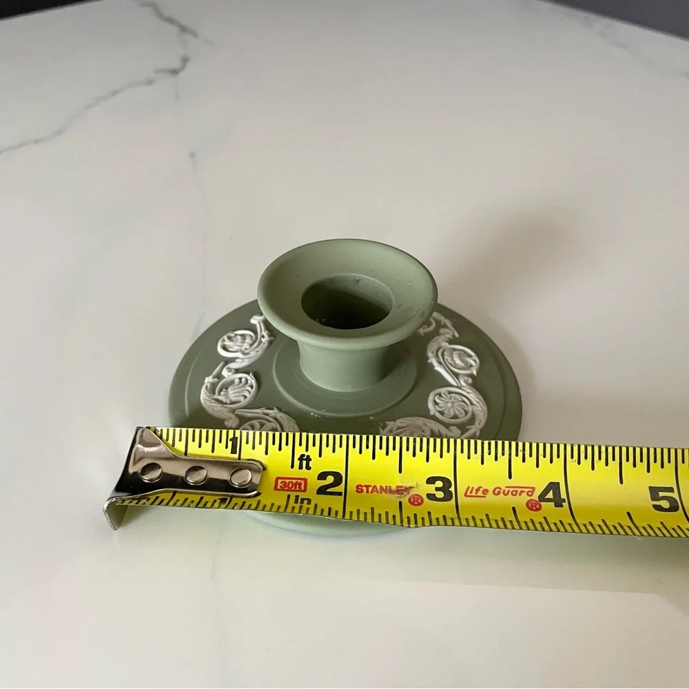 Green Taper Candle Holder - Jasperware by Wedgwood